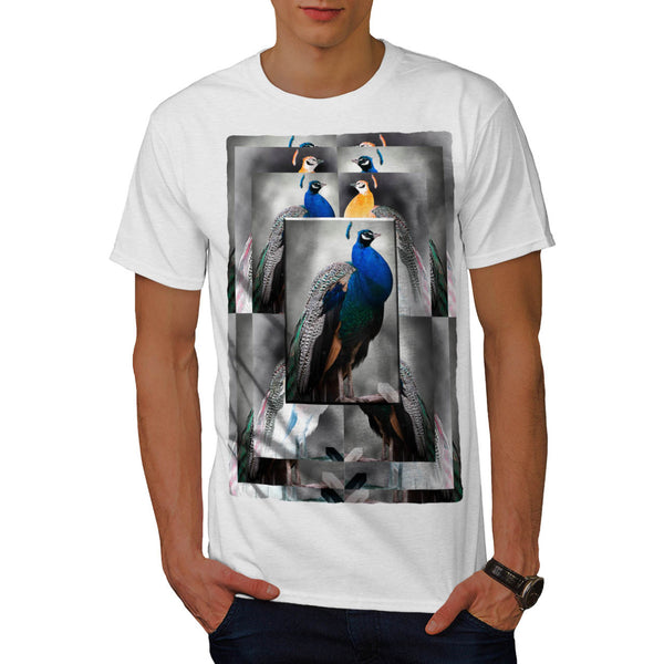 Collage Peacock Beauty Mens T-Shirt