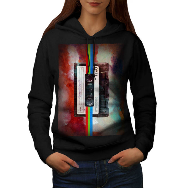 Old Tape Cassette Womens Hoodie