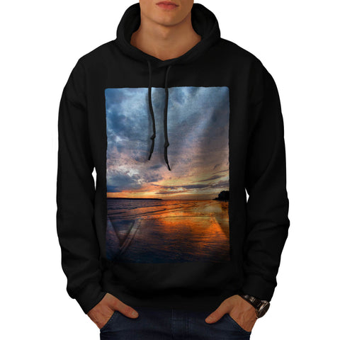 Deep Sea Sunset Mens Hoodie