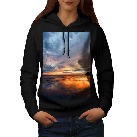 Deep Sea Sunset Womens Hoodie