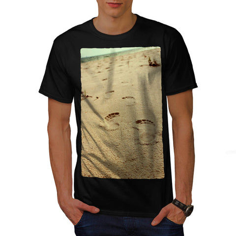 Beach Footprint Mens T-Shirt