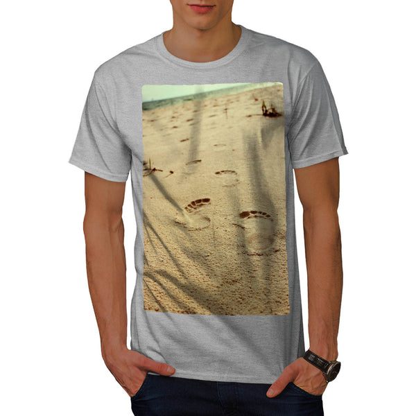Beach Footprint Mens T-Shirt