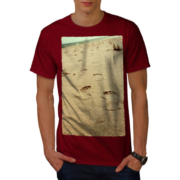Beach Footprint Mens T-Shirt
