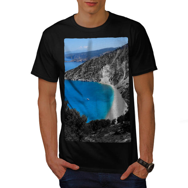 Beach Sea Mountain Mens T-Shirt