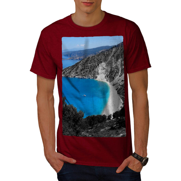 Beach Sea Mountain Mens T-Shirt
