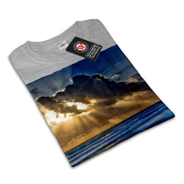 Cloudy Summer Beach Mens T-Shirt