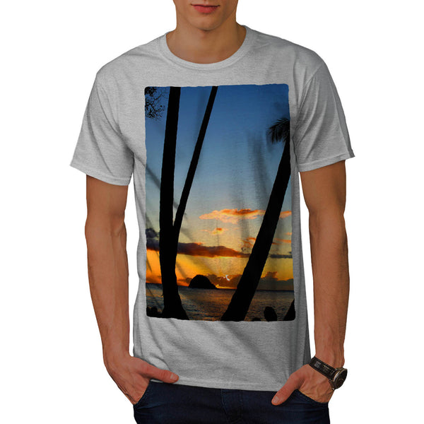 Beach Palm Trees Mens T-Shirt