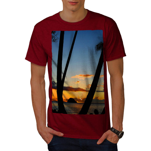 Beach Palm Trees Mens T-Shirt
