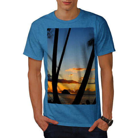 Beach Palm Trees Mens T-Shirt