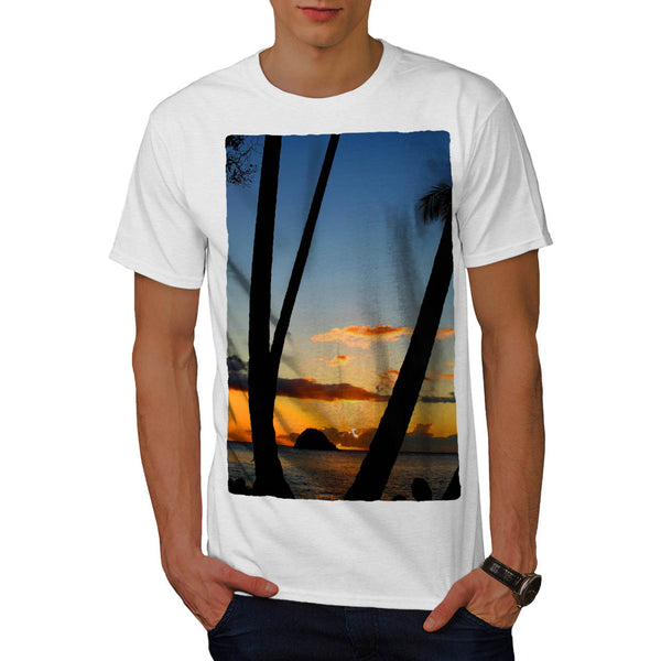 Beach Palm Trees Mens T-Shirt