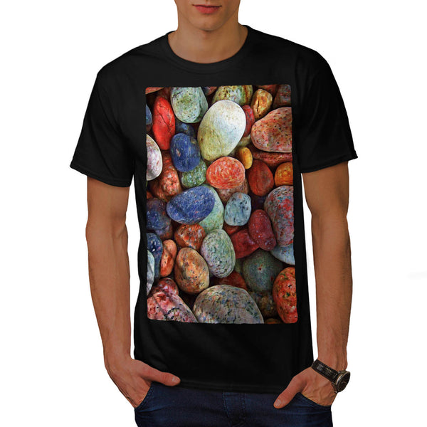 Colorful Sea Rocks Mens T-Shirt