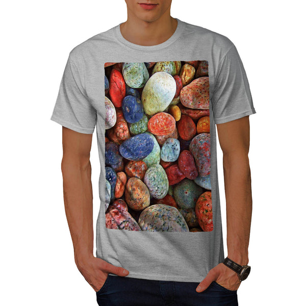 Colorful Sea Rocks Mens T-Shirt
