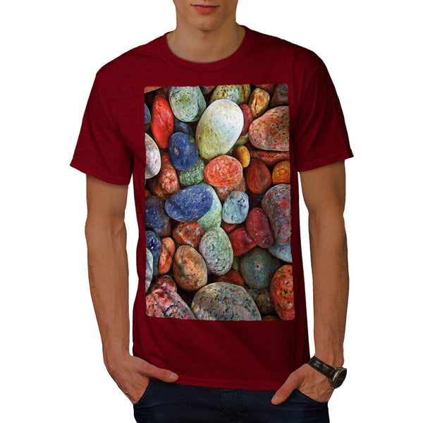Colorful Sea Rocks Mens T-Shirt