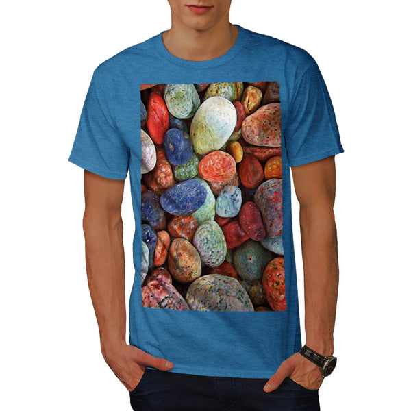 Colorful Sea Rocks Mens T-Shirt