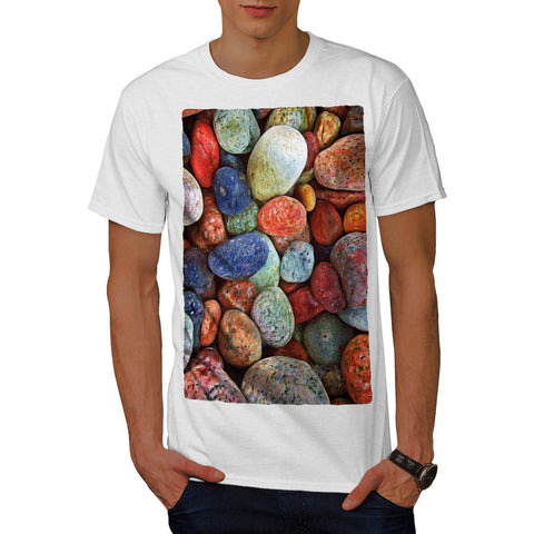 Colorful Sea Rocks Mens T-Shirt
