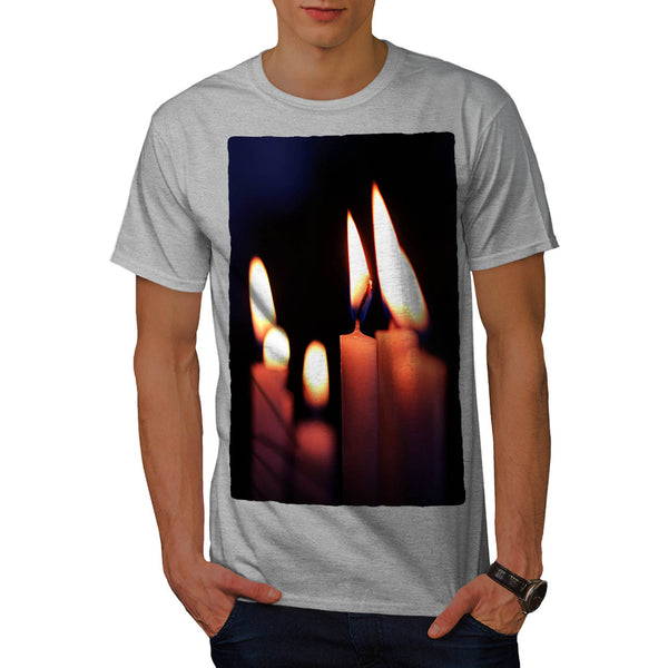 Burning Candles Mens T-Shirt
