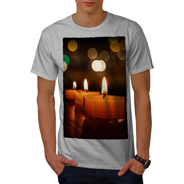Burning Candles Mens T-Shirt