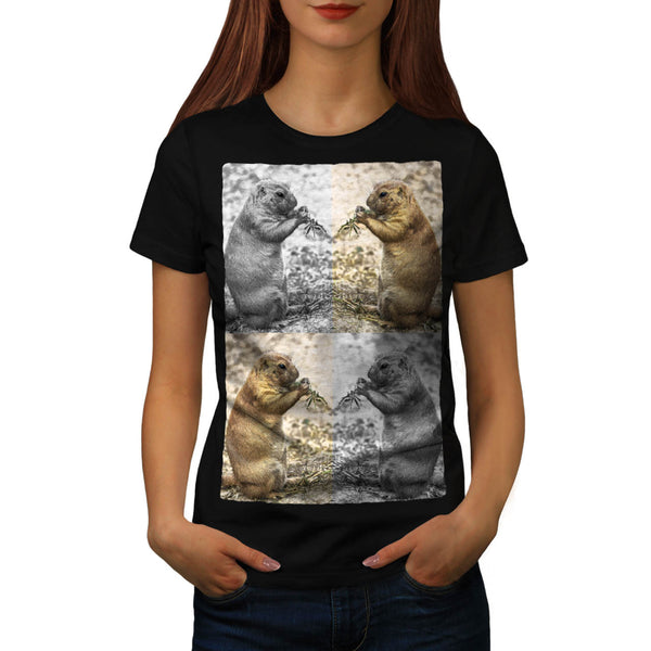 Funny Chipmunk Collage Womens T-Shirt