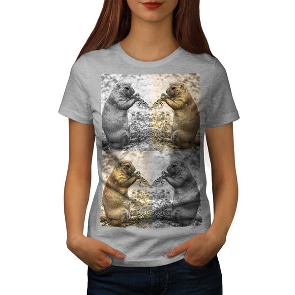 Funny Chipmunk Collage Womens T-Shirt