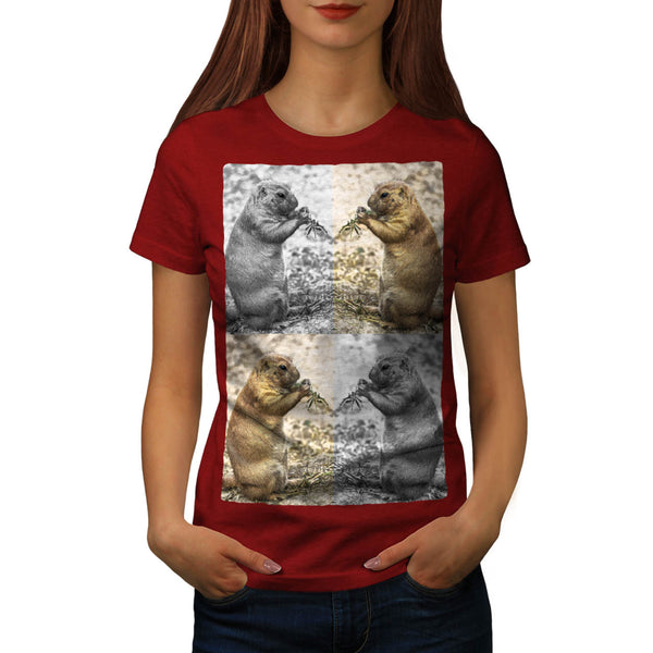Funny Chipmunk Collage Womens T-Shirt