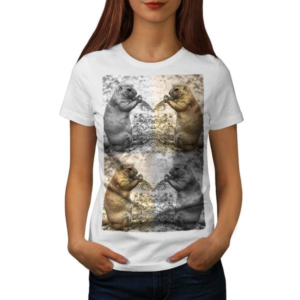 Funny Chipmunk Collage Womens T-Shirt