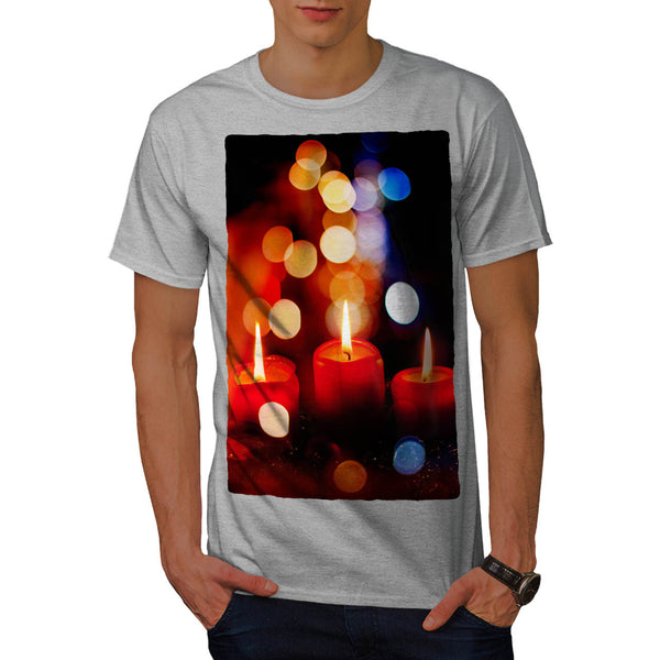 Burning Candles Mens T-Shirt