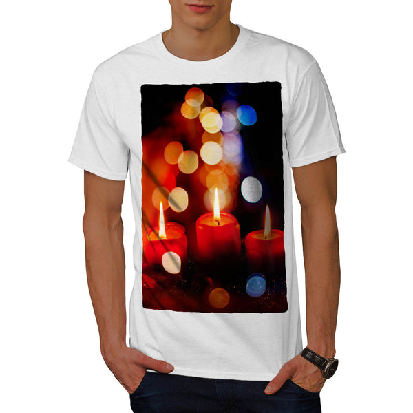 Burning Candles Mens T-Shirt