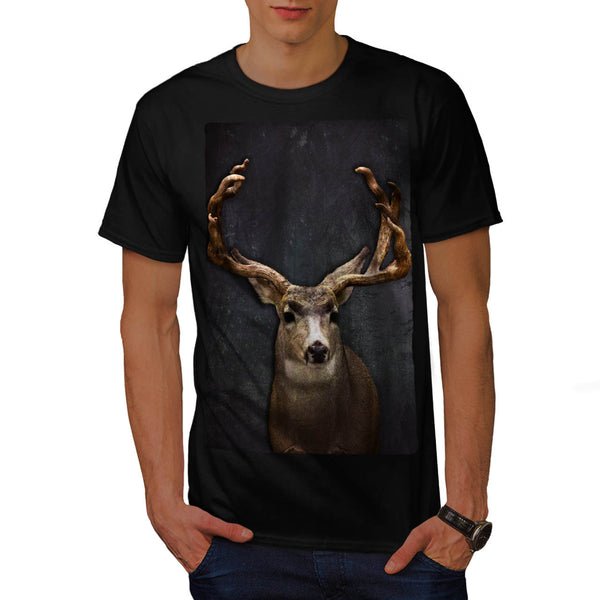Digital Deer Horned Mens T-Shirt