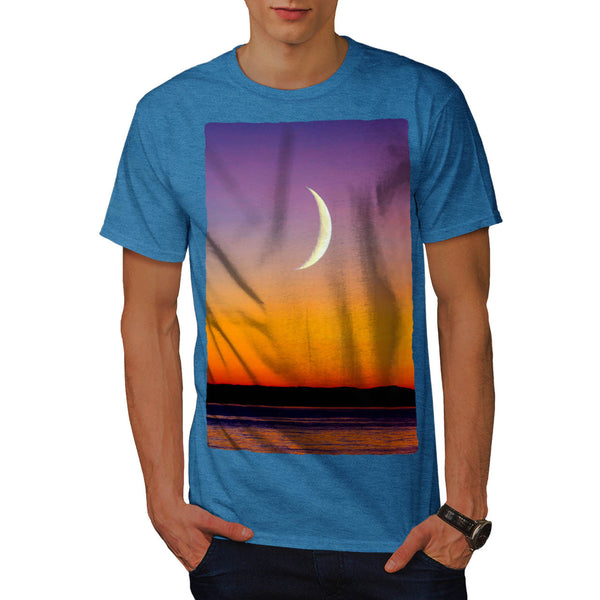 Moon Over The Sea Mens T-Shirt
