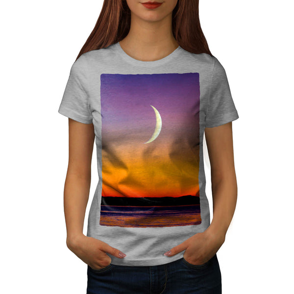 Moon Over The Sea Womens T-Shirt