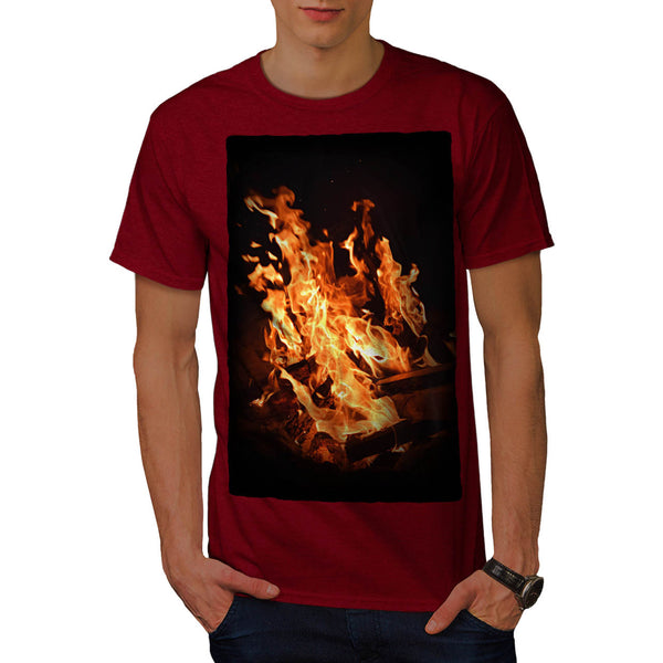 Burning Hot Fire Mens T-Shirt
