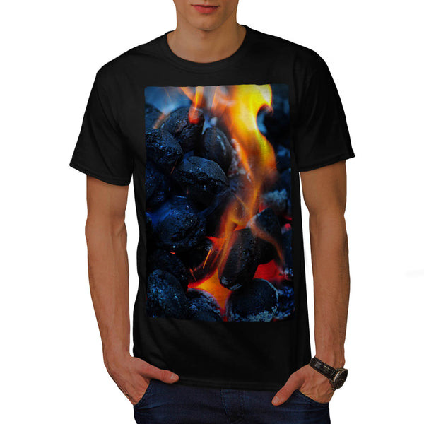 Burning Fire Flame Mens T-Shirt