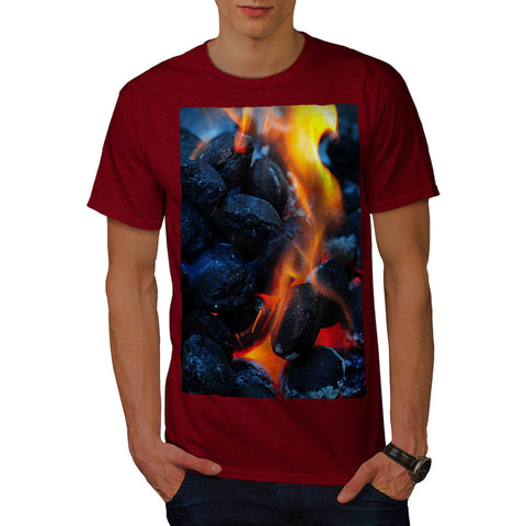 Burning Fire Flame Mens T-Shirt