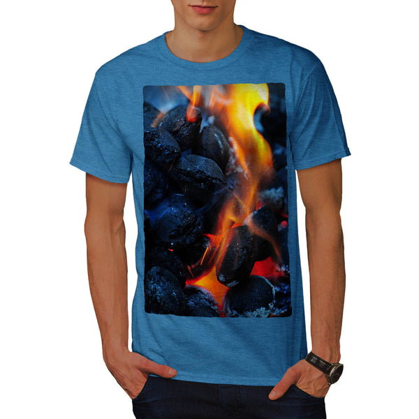 Burning Fire Flame Mens T-Shirt