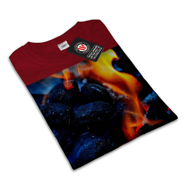 Burning Fire Flame Mens T-Shirt