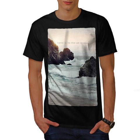 Mountain Rock Beach Mens T-Shirt