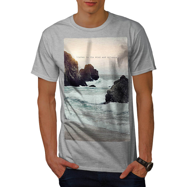 Mountain Rock Beach Mens T-Shirt