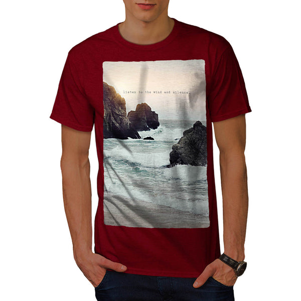 Mountain Rock Beach Mens T-Shirt