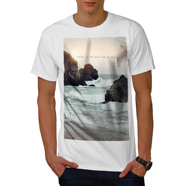Mountain Rock Beach Mens T-Shirt