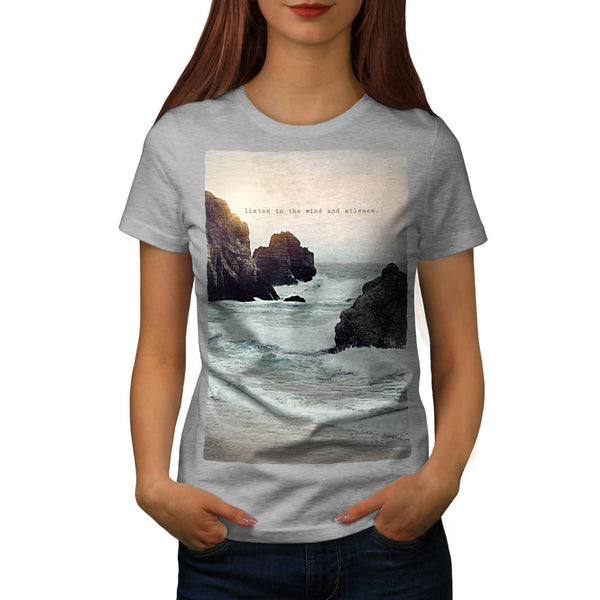 Mountain Rock Beach Womens T-Shirt