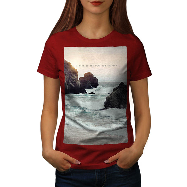 Mountain Rock Beach Womens T-Shirt