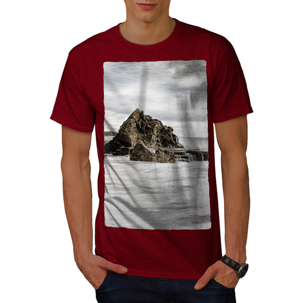 Foggy Sea Shore Mens T-Shirt
