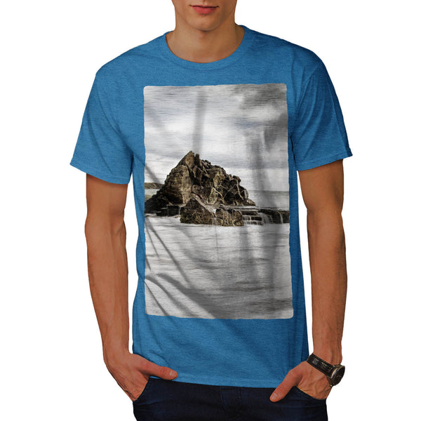 Foggy Sea Shore Mens T-Shirt