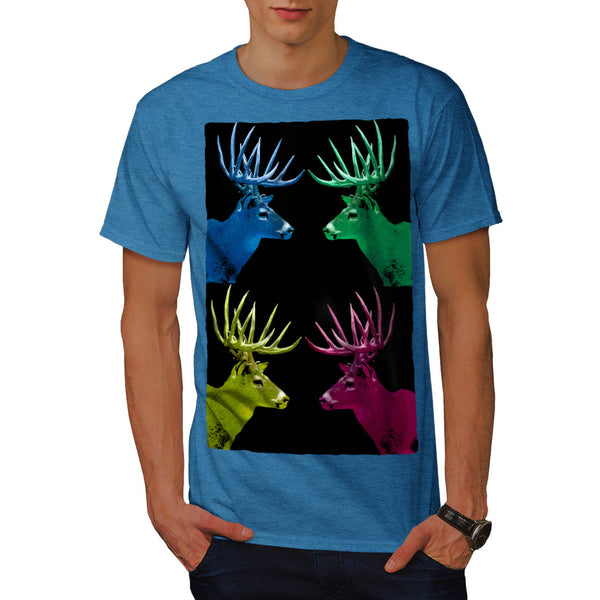 Collage Deer Colour Mens T-Shirt