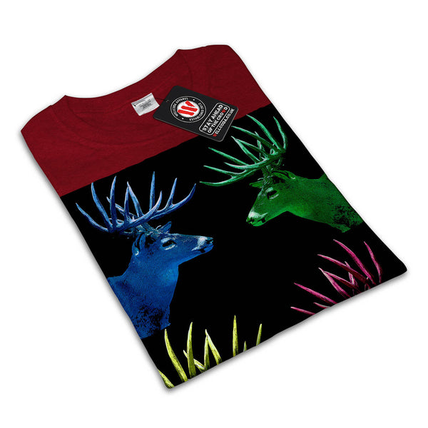 Collage Deer Colour Mens T-Shirt