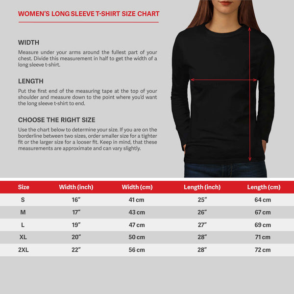 Rib Cage Heart USA Womens Long Sleeve T-Shirt