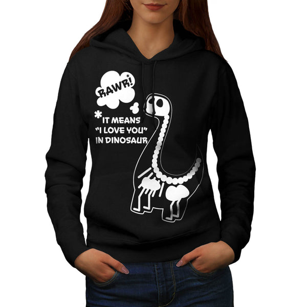 Rawr Means Love You Womens Hoodie