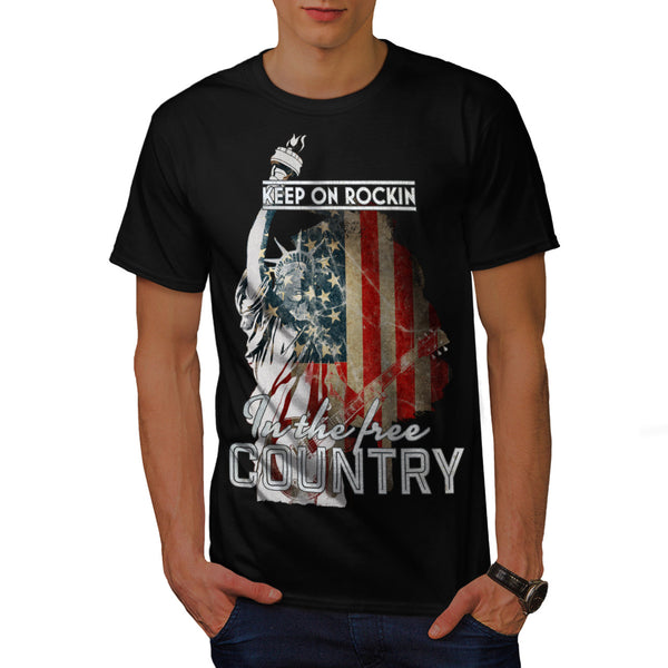 Keep On Rocking USA Mens T-Shirt