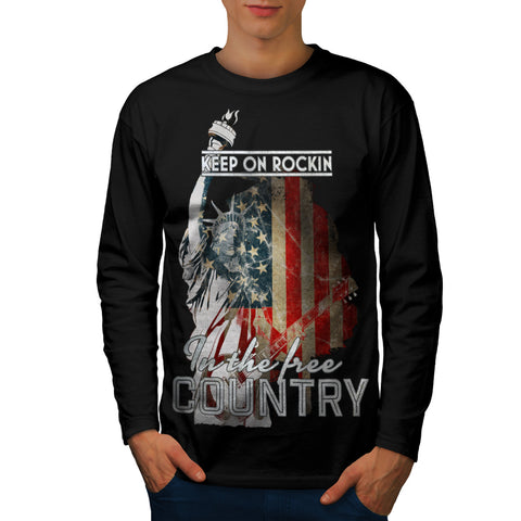 Keep On Rocking USA Mens Long Sleeve T-Shirt