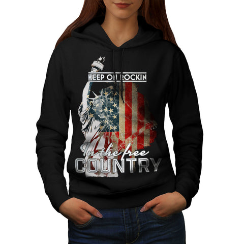 Keep On Rocking USA Womens Hoodie